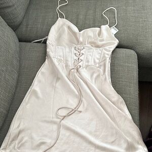 Satin corset mini dress
